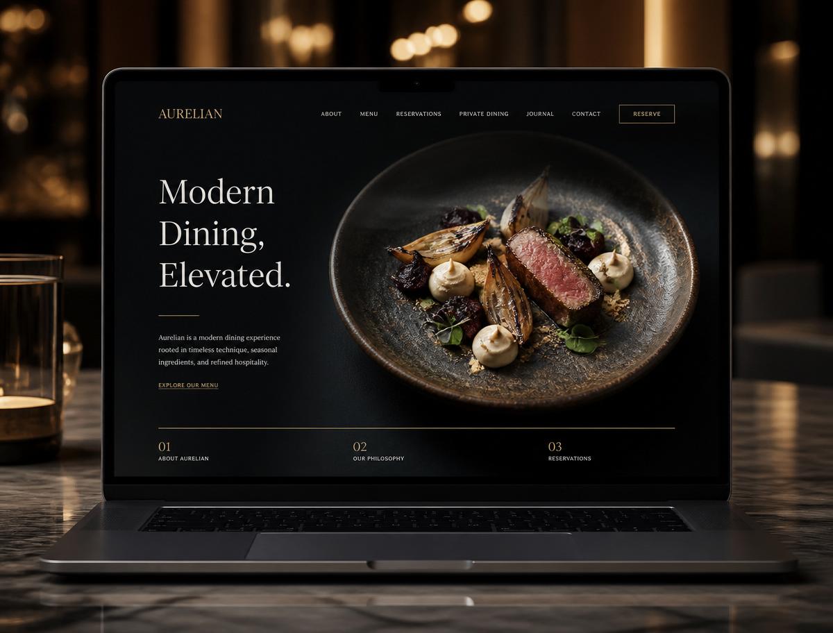 Modern luxury website redesigned by NOVORA